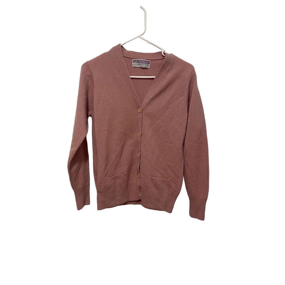 Kintype Pure Lambswool Made in Scotland Button Front  Cardigan With Pockets Blus